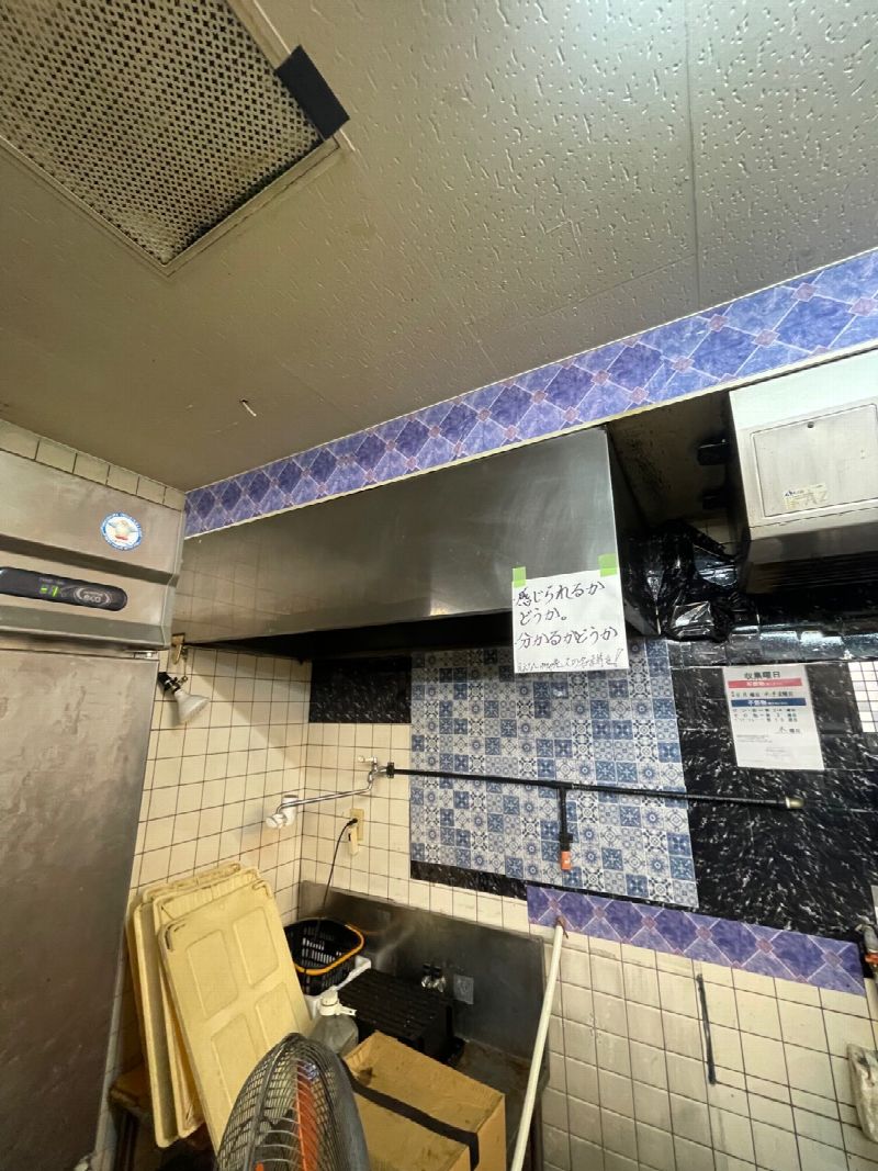 天井下露出ダクト工事完了しました。(写真3)